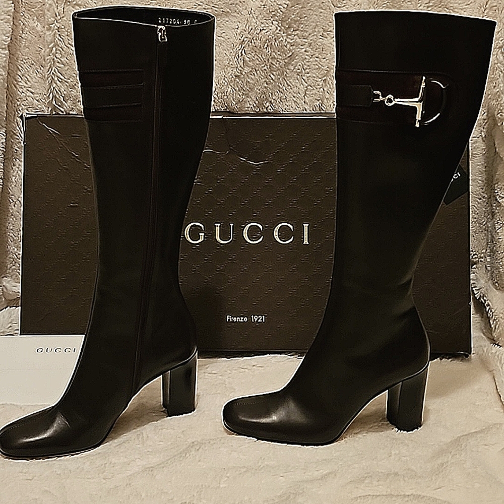 Gucci woman knee high boots